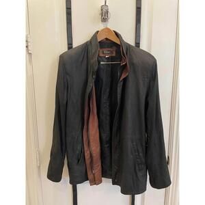Remy USA Genuine Leather Jacket – Black & Brown – Size M